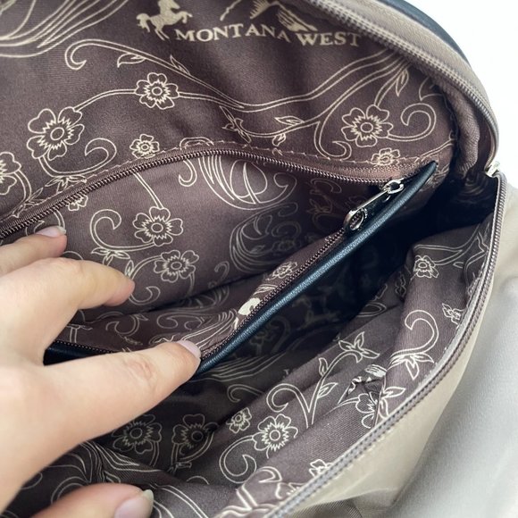 Montana West Black and Tan Satchel - Picture 10 of 13